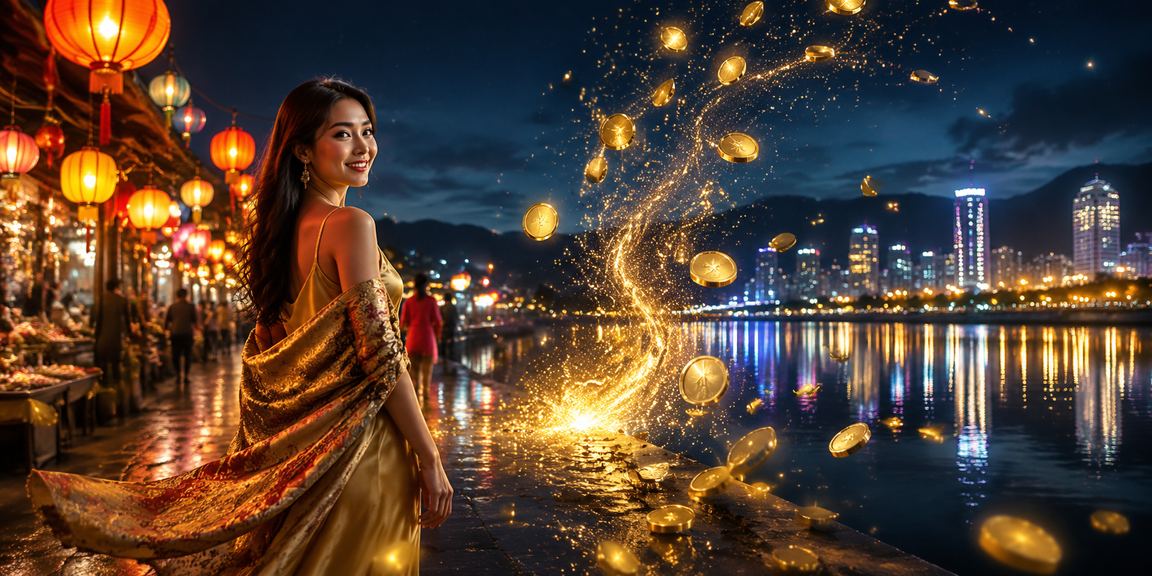 Khung cảnh đêm tại Phú Quốc với người dùng truy cập ứng dụng cược trên điện thoại ở khu chợ đêm